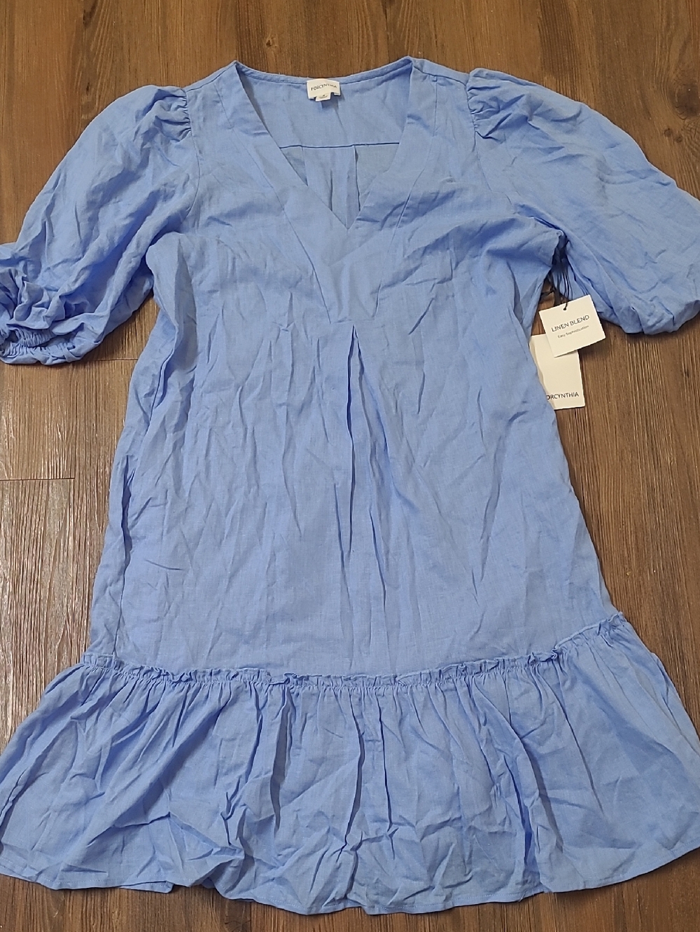 For Cynthia Light Blue Women's Top